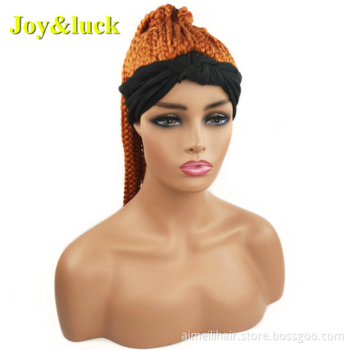 Wholesale Ladies African Wave Hairband Orange Yellow Hairband Natural Wavy Headband Wigs for Black Women Synthetic Hair Wigs